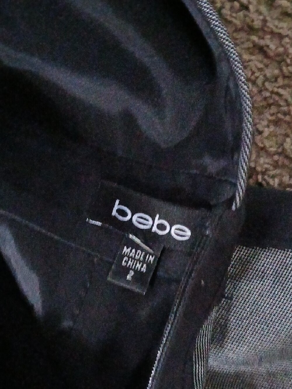 bebe Gray and Black Paneled Mini Dress - Picture 6 of 7